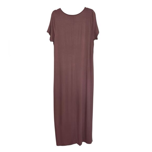 NWT Torrid Maxi Super Soft Scoop Neck Slit Dress in Rose Taupe - Size 1X - Picture 3 of 8